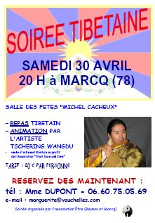 Soirée tibétaine, 30 avril 2011, Marcq-en-Yvelines