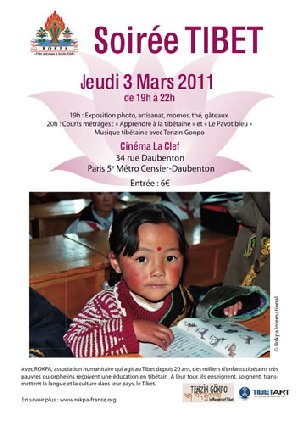 Soirée Tibet - 3 mars 2011, Paris