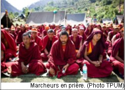 Marcheurs en prière